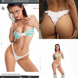 God Save Queens Allure Seychelles Bikini Set - Top Size L, Bottom Size XS